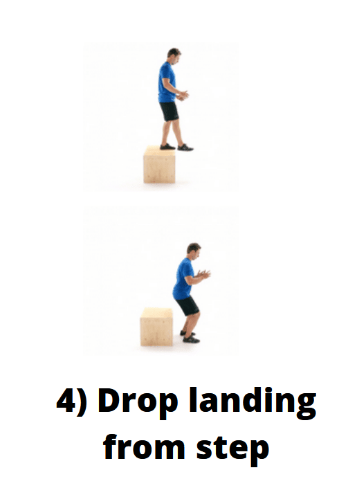 Drop landing from step